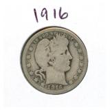 1916 Barber Silver Quarter