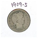 1909-S Barber Silver Quarter