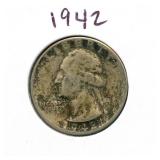 1942 Washington Silver Quarter