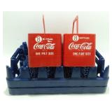 * Red Plastic Coca Cola Pint Bottle Carrying Case