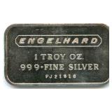 Engelhard 1 oz Silver Bar - .999 Fine Silver