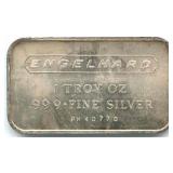 Engelhard 1 oz Silver Bar - .999 Fine Silver