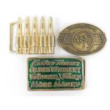 Lot of 3 Vintage Belt Buckles