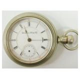 Antique Hampden Railroad Pocket Watch Large 18s