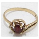 10k Gold Ring with Ruby - Size 6.25, 1.77 grams