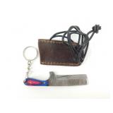 New Miniature Damascus Blade Keychain Knife with