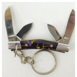 New 4-Blade Folding Keychain Knife