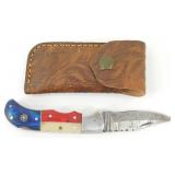 New Damascus Blade Folding Pocket Knife with