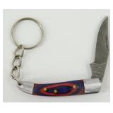 New Damascus Blade Folding Keychain Knife