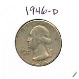 1946-D Washington Silver Quarter