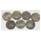 7 Jefferson Silver War Nickels