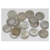 17 Roosevelt Silver Dimes