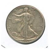 1945-D Walking Liberty Silver Half Dollar