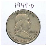 1949-D Franklin Silver Half Dollar