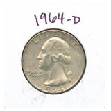 1964-D Washington Silver Quarter