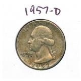 1957-D Washington Silver Quarter