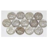 13 Mercury Silver Dimes