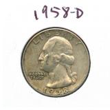 1958-D Washington Silver Quarter