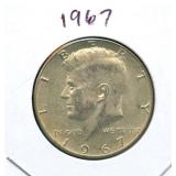 1967 Kennedy Silver Half Dollar - 40% Silver