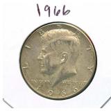 1966 Kennedy Silver Half Dollar - 40% Silver