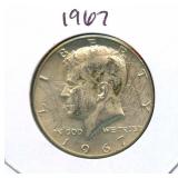 1967 Kennedy Silver Half Dollar - 40% Silver