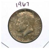 1967 Kennedy Silver Half Dollar - 40% Silver