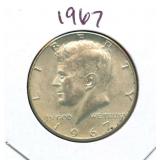 1967 Kennedy Silver Half Dollar - 40% Silver