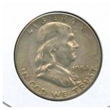 1954-D Franklin Silver Half Dollar