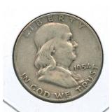 1954-D Franklin Silver Half Dollar