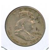 1954-D Franklin Silver Half Dollar