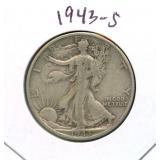 1943-S Walking Liberty Silver Half Dollar