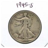 1945-S Walking Liberty Silver Half Dollar