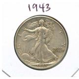 1943 Walking Liberty Silver Half Dollar