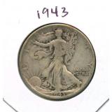 1943 Walking Liberty Silver Half Dollar