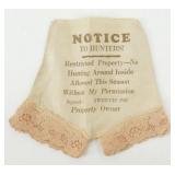 1940 Notice to Hunters Short but Sweet Mini Silk