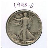 1943-S Walking Liberty Silver Half Dollar