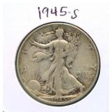 1945-S Walking Liberty Silver Half Dollar