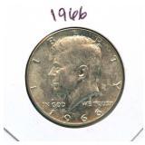 1966 Kennedy Silver Half Dollar - 40% Silver