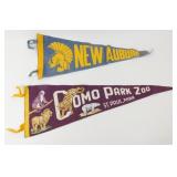 2 Old Felt Pennants - Good Condition