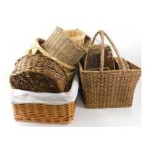** Group of Wicker and Braided Baskets