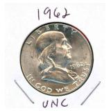 1962 Franklin Silver Half Dollar - Uncirculated