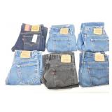 6 Pairs of Levi Jeans - (4) 34x32, (1) 32x30, (1)