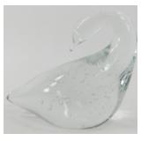* Vintage Goose Glass Paperweight