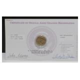 2007 Adams Presidential Dollar & COA - Never