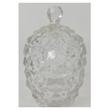 * Fostoria American Clear Crystal Cubist Covered