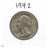 1942 Washington Silver Quarter