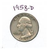 1958-D Washington Silver Quarter