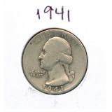 1941 Washington Silver Quarter