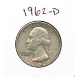 1962-D Washington Silver Quarter