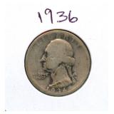 1936 Washington Silver Quarter
